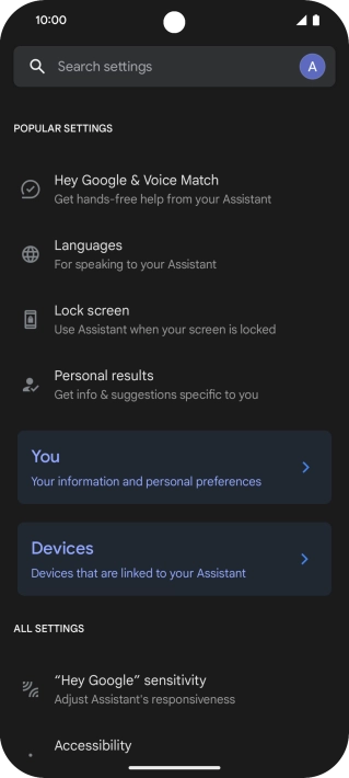 Press Hey Google & Voice Match.