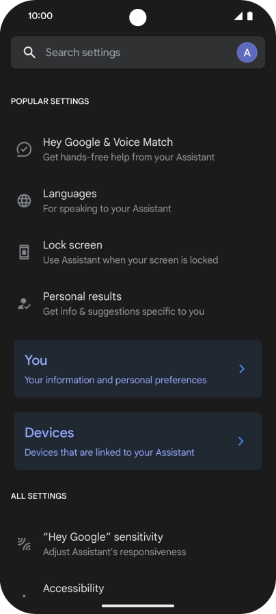 Press Hey Google & Voice Match.