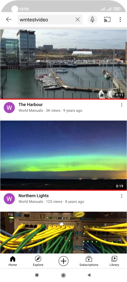 Press the required video clip.