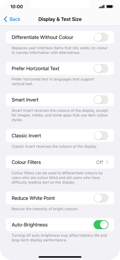 Press the indicator next to 