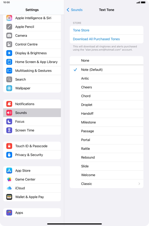 Press the required message tones to hear them.