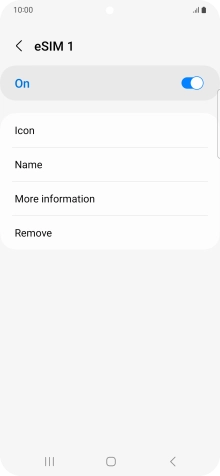 Press Remove and follow the instructions on the screen to delete your eSIM.