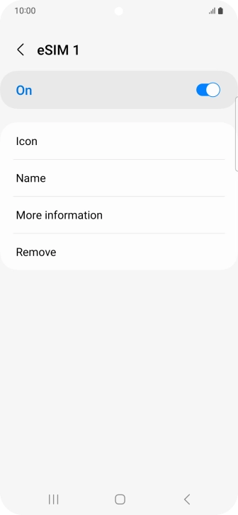 Press Remove and follow the instructions on the screen to delete your eSIM.