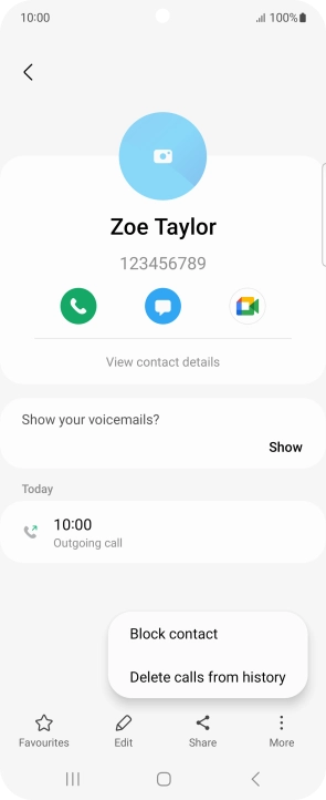 Press Block contact.