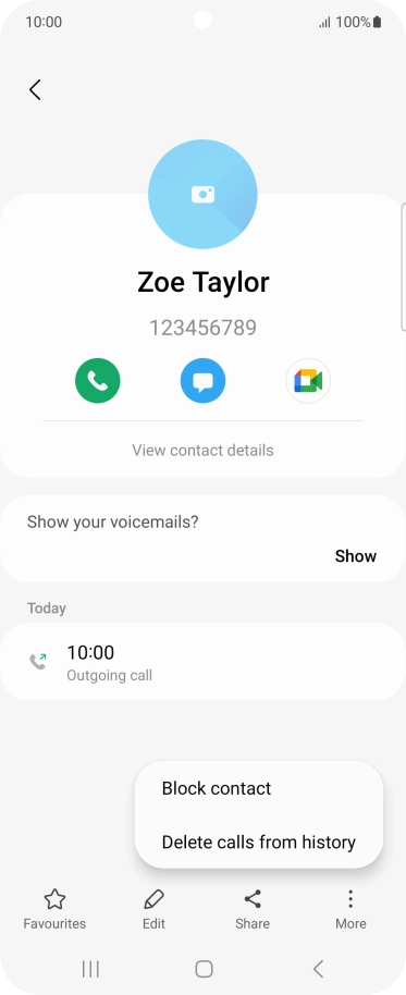Press Block contact.