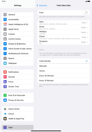 If you turn off the function, press the required setting.