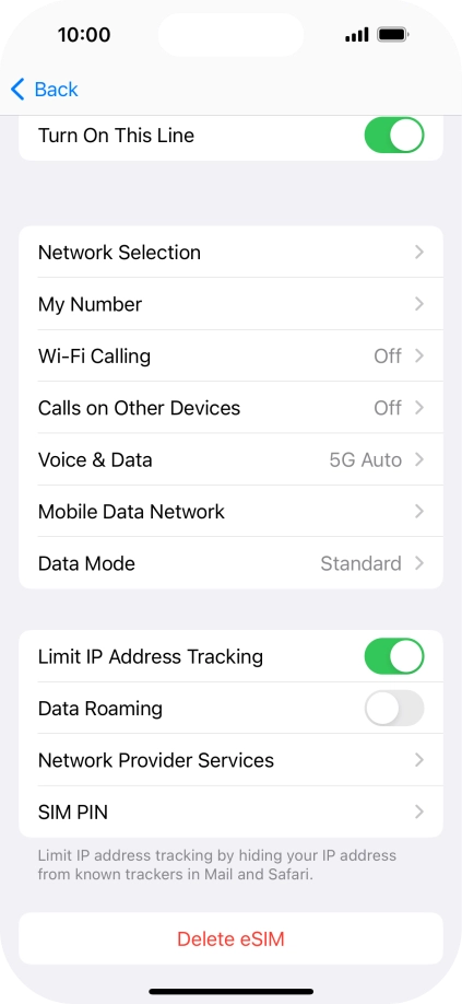 Press Delete eSIM and follow the instructions on the screen to delete your eSIM. Press Delete eSIM and follow the instructions on the screen to delete your eSIM.