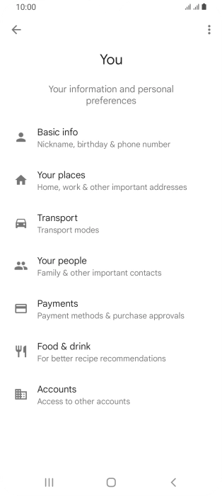 Press Basic info and follow the instructions on the screen to select phone owner settings. Press Basic info and follow the instructions on the screen to select phone owner settings.