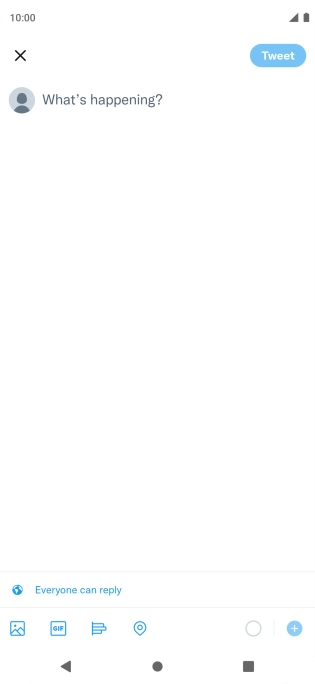 Press the text input field.