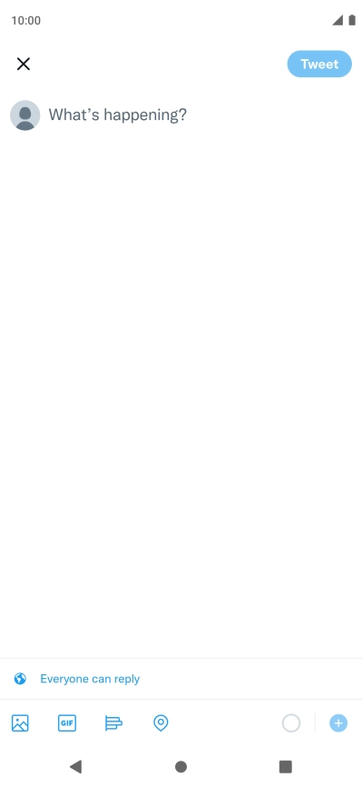 Press the text input field.