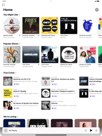 Slide your finger upwards starting from the bottom of the screen to return to the home screen.