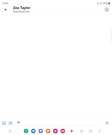 Write the required message and press the send icon.