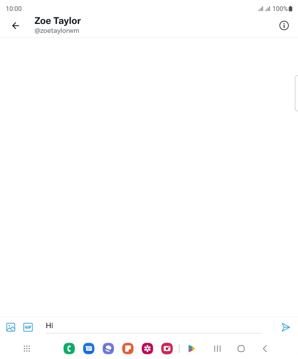 Write the required message and press the send icon.