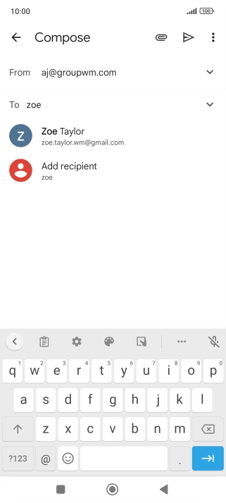 Press the required contact.