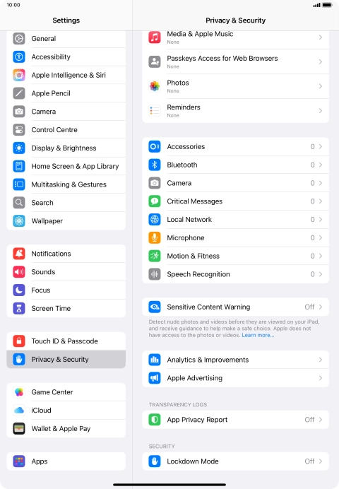 Press App Privacy Report.