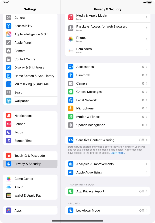 Press App Privacy Report.