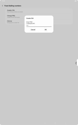 Key in your PIN2 and press OK. The default PIN2 is 1111. Key in your PIN2 and press OK. The default PIN2 is 1111.