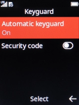 Select Security code.