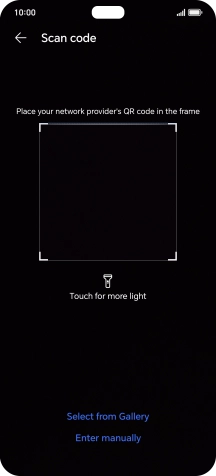 Place the QR code you've received inside the phone camera frame to scan the code.