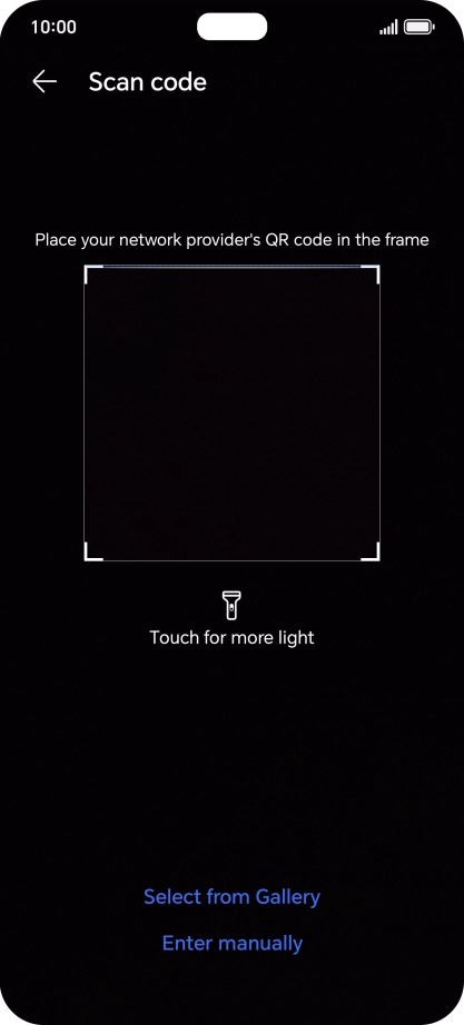 Place the QR code you've received inside the phone camera frame to scan the code.