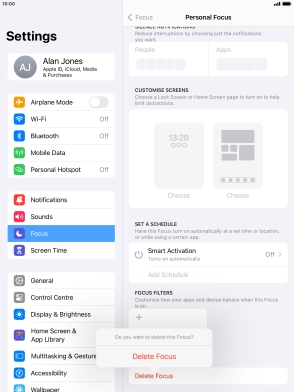 Press Delete Focus. Press Delete Focus.