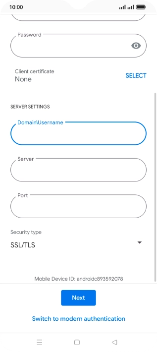 Press the field below 