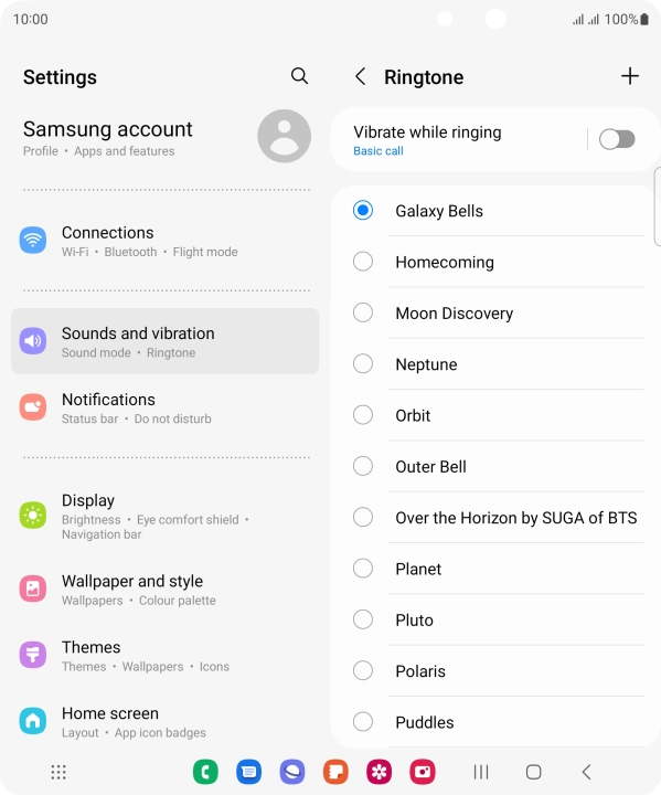 Press the add ring tone icon. Press the add ring tone icon.