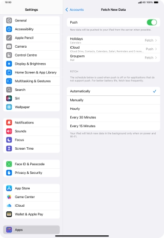 Press the indicator next to 