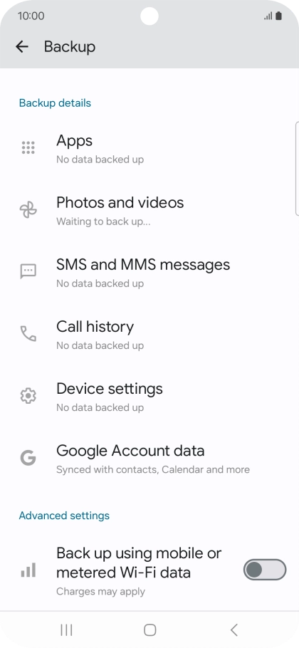 Press the indicator next to 