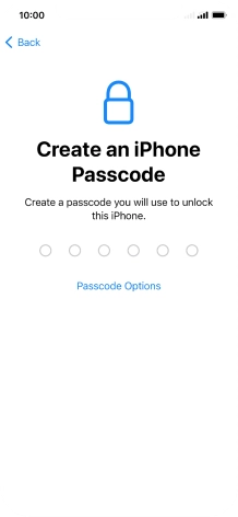 Press Passcode Options.