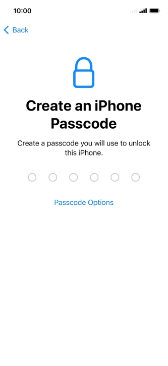 Press Passcode Options.
