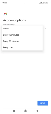 Press the required setting.