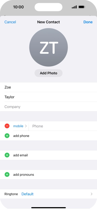 Press Phone and key in the required phone number.