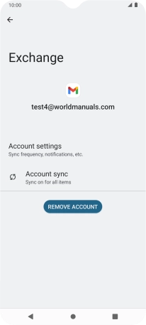 Press REMOVE ACCOUNT.