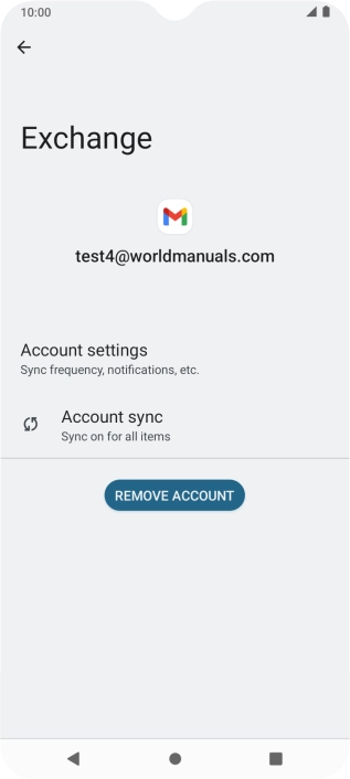 Press REMOVE ACCOUNT.