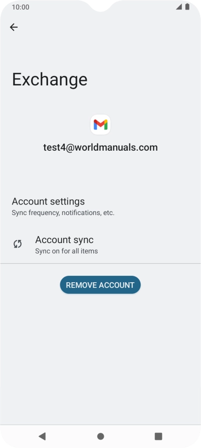 Press REMOVE ACCOUNT.