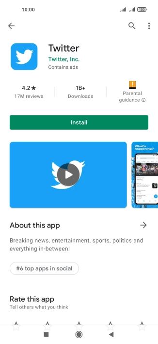 Press Install and follow the instructions on the screen to install the app.
