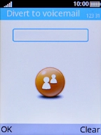 Key in +447836121121 and press the Left selection key.