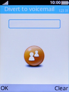 Key in +447836121121 and press the Left selection key.