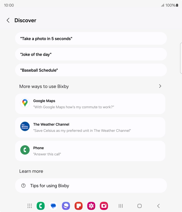 Press the Home key to return to the home screen.