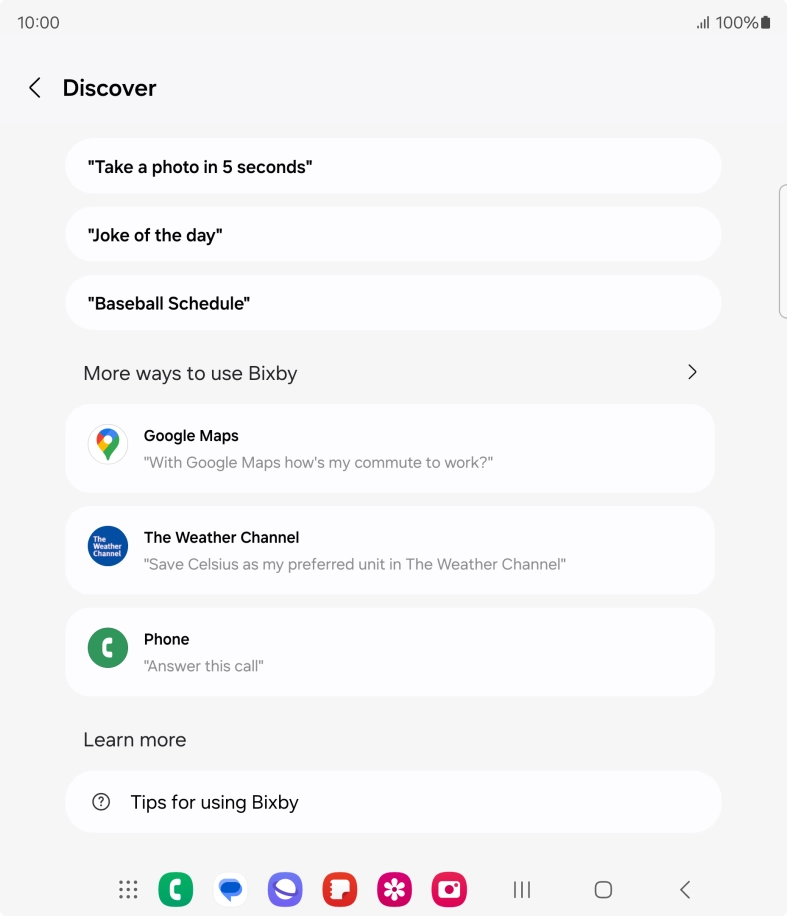 Press the Home key to return to the home screen.