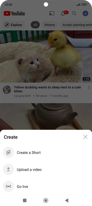 Press Upload a video.