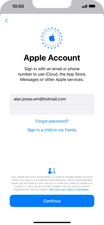 Press Continue. Press Continue.