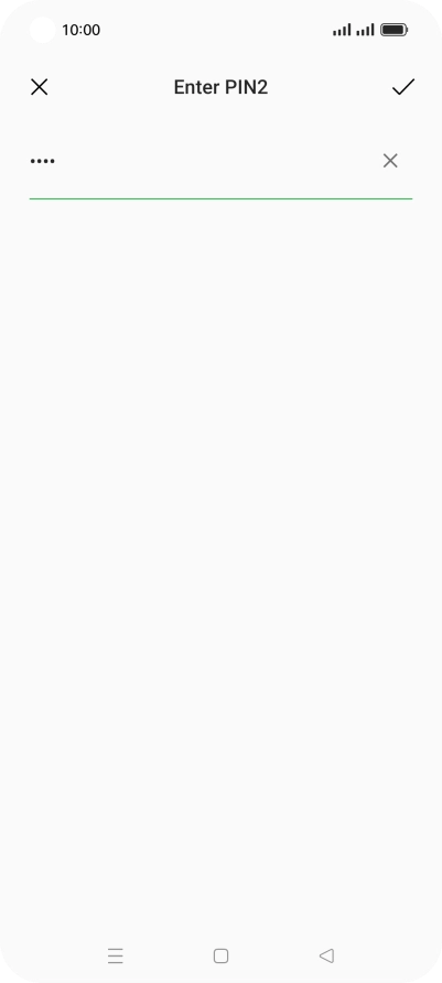 Press the confirm icon.