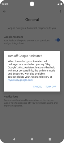 If you turn off the function, press TURN OFF. If you turn off the function, press TURN OFF.