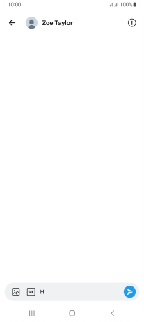 Write the required message and press the send icon.