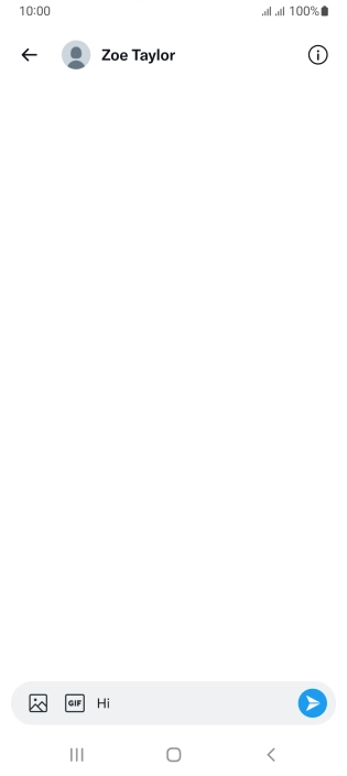 Write the required message and press the send icon.