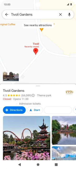 Press the destination. Press the destination.