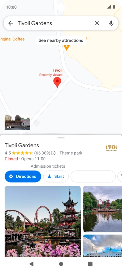 Press the destination. Press the destination.