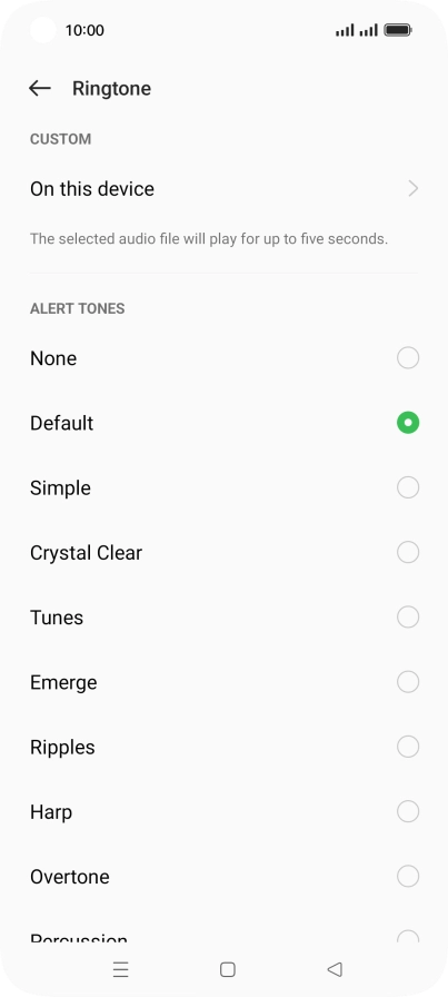Press the required message tones to hear them.